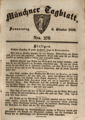 Münchener Tagblatt Donnerstag 6. Oktober 1836