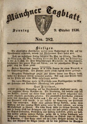 Münchener Tagblatt Sonntag 9. Oktober 1836