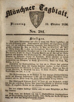 Münchener Tagblatt Dienstag 11. Oktober 1836