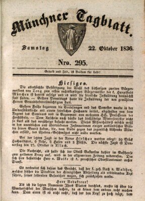 Münchener Tagblatt Samstag 22. Oktober 1836