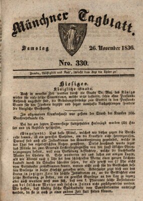 Münchener Tagblatt Samstag 26. November 1836