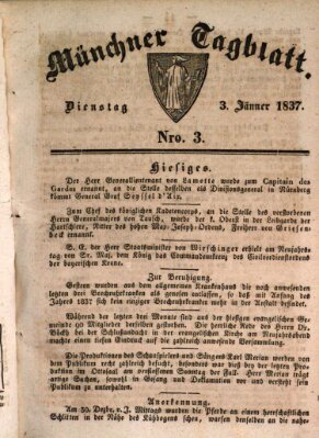 Münchener Tagblatt Dienstag 3. Januar 1837