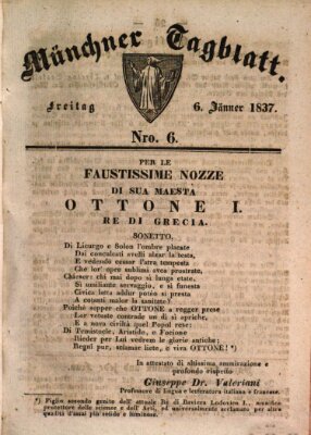 Münchener Tagblatt Freitag 6. Januar 1837