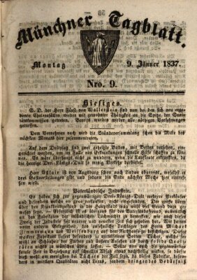 Münchener Tagblatt Montag 9. Januar 1837