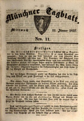 Münchener Tagblatt Mittwoch 11. Januar 1837