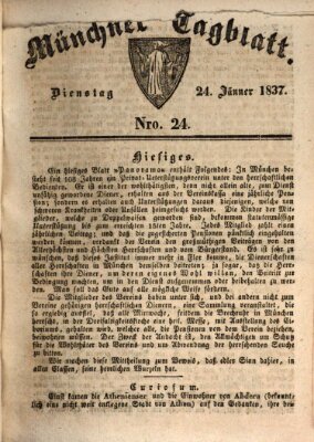 Münchener Tagblatt Dienstag 24. Januar 1837