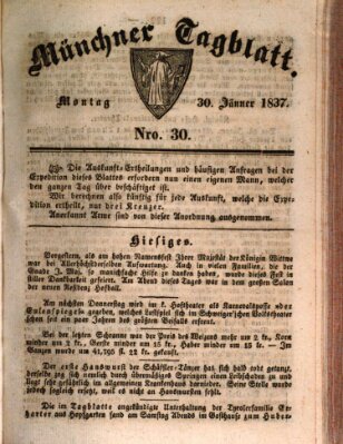 Münchener Tagblatt Montag 30. Januar 1837