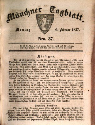 Münchener Tagblatt Montag 6. Februar 1837