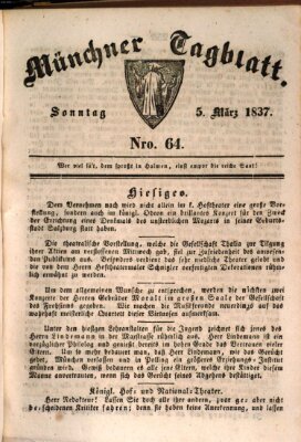 Münchener Tagblatt Sonntag 5. März 1837