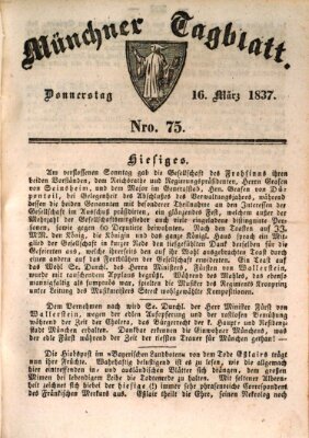 Münchener Tagblatt Donnerstag 16. März 1837