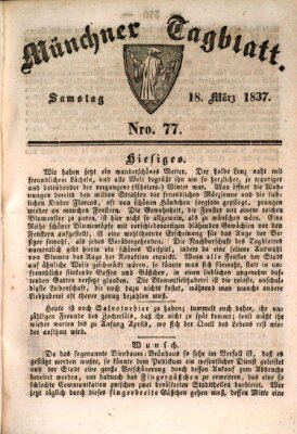 Münchener Tagblatt Samstag 18. März 1837