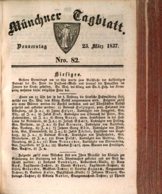 Münchener Tagblatt Donnerstag 23. März 1837