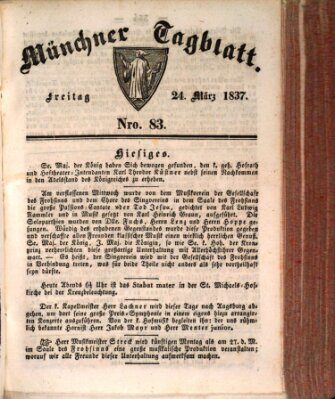 Münchener Tagblatt Freitag 24. März 1837