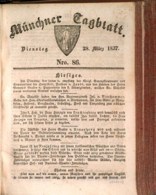 Münchener Tagblatt Dienstag 28. März 1837