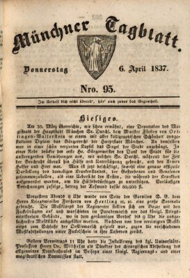 Münchener Tagblatt Donnerstag 6. April 1837