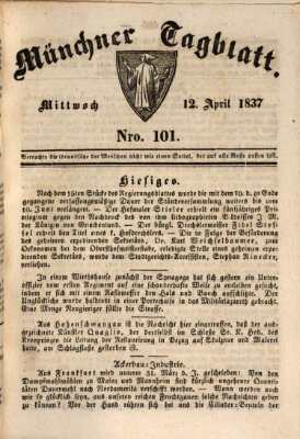 Münchener Tagblatt Mittwoch 12. April 1837