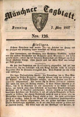 Münchener Tagblatt Sonntag 7. Mai 1837