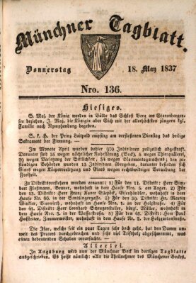 Münchener Tagblatt Donnerstag 18. Mai 1837