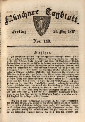 Münchener Tagblatt Freitag 26. Mai 1837