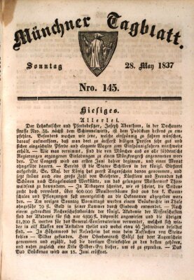 Münchener Tagblatt Sonntag 28. Mai 1837