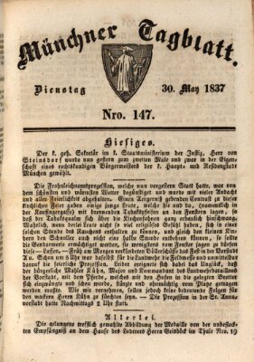 Münchener Tagblatt Dienstag 30. Mai 1837