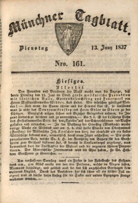 Münchener Tagblatt Dienstag 13. Juni 1837