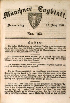 Münchener Tagblatt Donnerstag 15. Juni 1837