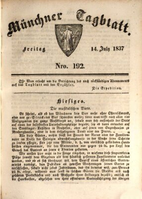 Münchener Tagblatt Freitag 14. Juli 1837