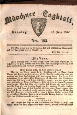 Münchener Tagblatt Samstag 15. Juli 1837