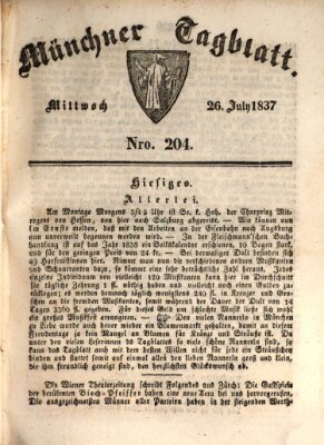 Münchener Tagblatt Mittwoch 26. Juli 1837