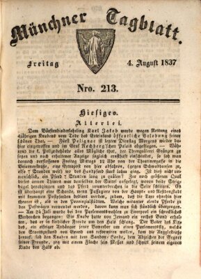 Münchener Tagblatt Freitag 4. August 1837