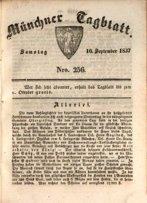 Münchener Tagblatt Samstag 16. September 1837