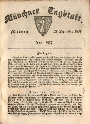 Münchener Tagblatt Mittwoch 27. September 1837