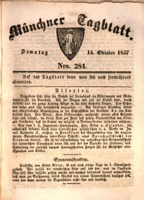 Münchener Tagblatt Samstag 14. Oktober 1837