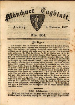 Münchener Tagblatt Freitag 3. November 1837