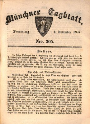 Münchener Tagblatt Samstag 4. November 1837