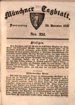 Münchener Tagblatt Donnerstag 23. November 1837