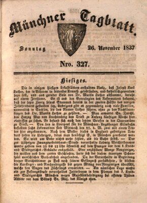 Münchener Tagblatt Sonntag 26. November 1837