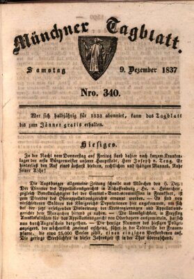 Münchener Tagblatt Samstag 9. Dezember 1837