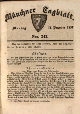 Münchener Tagblatt Montag 11. Dezember 1837