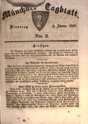 Münchener Tagblatt Dienstag 2. Januar 1838