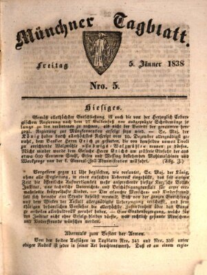 Münchener Tagblatt Freitag 5. Januar 1838