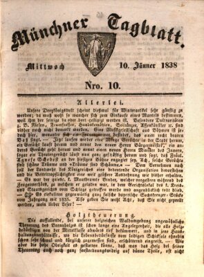 Münchener Tagblatt Mittwoch 10. Januar 1838