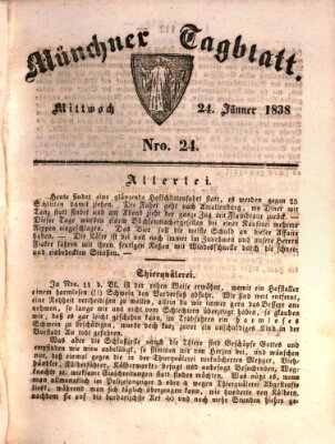 Münchener Tagblatt Mittwoch 24. Januar 1838