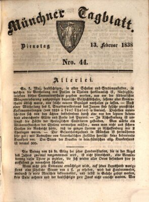 Münchener Tagblatt Dienstag 13. Februar 1838