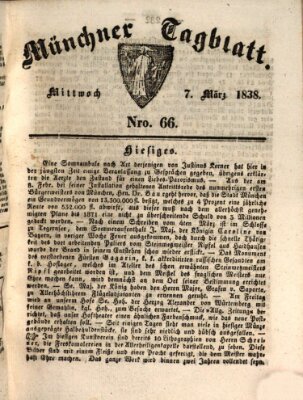 Münchener Tagblatt Mittwoch 7. März 1838