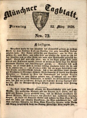 Münchener Tagblatt Dienstag 13. März 1838