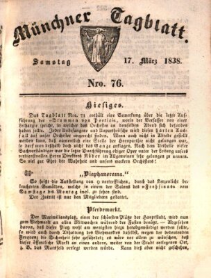 Münchener Tagblatt Samstag 17. März 1838