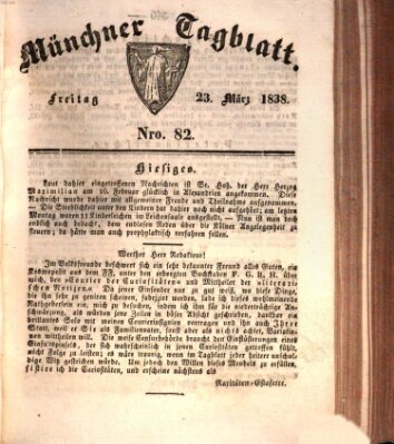 Münchener Tagblatt Freitag 23. März 1838