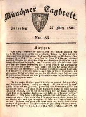 Münchener Tagblatt Dienstag 27. März 1838